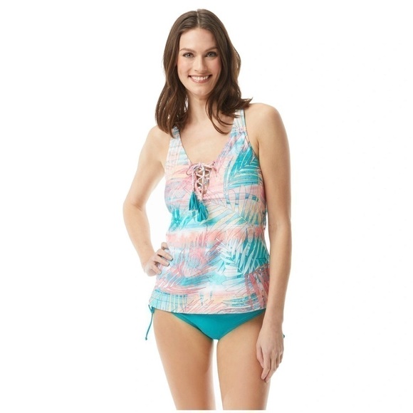 Beach House Swim Courtney Lace Up Tankini Top Size 14 - excellent Condition - Picture 2 of 15